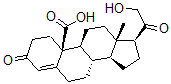 CAS 登录号：81309-33-3， 21-羟基-3,20-二氧代孕甾-4-烯-19-酸