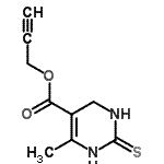 CAS#: 813455-07-1, 2-Propyn-1-yl 6-methyl-2-thioxo-1,2,3,4-tetrahydro-5-pyrimidinecarboxylate