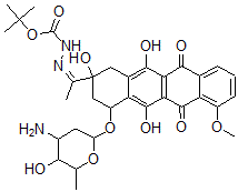 CAS#: 81361-01-5, Tert-Butyl N-[1-[4-(4-Amino-5-Hydroxy-6-Methyl-Oxan-2-Yl)Oxy-2,5,12-Trihydroxy-7-Methoxy-6,11-Dioxo-3,4-Dihydro-1H-Tetracen-2-Yl]Ethylideneamino]Carbamate