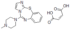 CAS 登录号：81382-52-7， 5-(4-甲基-1-哌嗪基)-咪唑并(2,1-b)(1,3,5)苯并硫杂二氮杂卓 (Z)-2-丁烯二酸盐 (1:1)