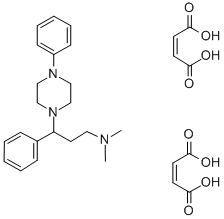 CAS 登录号：81402-40-6， N,N-二甲基-gamma,4-二苯基-1-哌嗪丙胺 (Z)-2-丁烯二酸盐 (1:2)