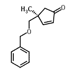 CAS 登录号：815587-17-8， (4S)-4-[(苄氧基)甲基]-4-甲基-2-环戊烯-1-酮