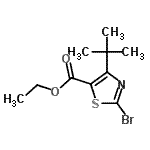 CAS#: 81569-31-5, Ethyl 2-bromo-4-(2-methyl-2-propanyl)-1,3-thiazole-5-carboxylate