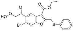 CAS 登录号：82039-79-0， 6-溴-5-(羧基甲氧基)-2-((苯基硫代)甲基)-3-苯并呋喃羧酸 3-乙酯