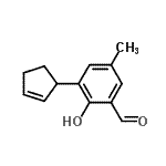 CAS 登录号：821005-51-0， 3-(2-环戊烯-1-基)-2-羟基-5-甲基苯甲醛