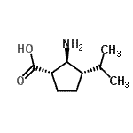 CAS 登录号：821766-77-2， (1S,2S,3S)-2-氨基-3-异丙基环戊烷羧酸