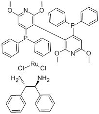 CAS 登录号：821793-36-6， 二氯[(S)-(-)-2,2',6,6'-四甲氧基-4,4'-二(二苯基膦基)-3,3'-联吡啶][(1S,2S)-(-)-1,2-二苯基乙二胺]钌
