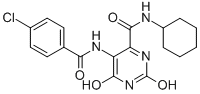 CAS 登录号：82241-29-0， 5-((4-氯苯甲酰基)氨基)-N-环己基-2,6-二氧代-1,2,3,6-四氢-4-嘧啶甲酰胺