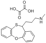 CAS 登录号：82387-11-9， 11-(3-甲基氨基丙基)-11H-二苯并(b,f)-1,4-氧杂硫杂卓草酸氢盐