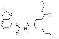 CAS#: 82560-66-5, Ethyl 3-[[(2,2-Dimethyl-3H-Benzofuran-7-Yl)Oxycarbonyl-Methyl-Amino]Sulfanyl-Hexyl-Amino]Propanoate