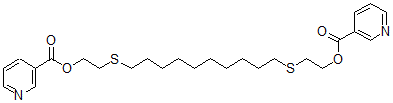 CAS#: 82601-22-7, 2-[10-[2-(Pyridine-3-carbonyloxy)ethylsulfanyl]decylsulfanyl]ethyl pyridine-3-carboxylate