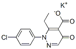 CAS 登录号：82697-71-0， 2-(4-氯苯基)-3-乙基-5-氧代-哒嗪-4-羧酸钾