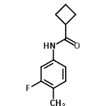 CAS 登录号：826999-57-9， N-(3-氟-4-甲基苯基)环丁烷甲酰胺