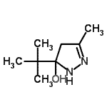 CAS 登录号：82755-28-0， 3-甲基-5-(2-甲基-2-丙基)-4,5-二氢-1H-吡唑-5-醇