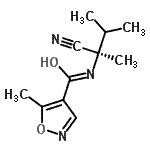 CAS 登录号：828940-68-7， N-[(2R)-2-氰基-3-甲基-2-丁炔基]-5-甲基-1,2-恶唑-4-甲酰胺