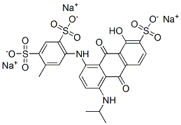 CAS#: 83006-71-7, Trisodium 5-[[9,10-Dihydro-8-Hydroxy-4-[(1-Methylethyl)Amino]-9,10-Dioxo-7-Sulphonato-1-Anthryl]Amino]Toluene-2,4-Disulphonate