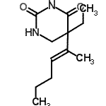 CAS 登录号：831220-19-0， 5-乙基-5-[(2E)-2-己烯-2-基]二氢-2,4(1H,3H)-嘧啶二酮