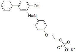 CAS 登录号：83221-41-4， 2-[4-[(4-羟基联苯-3-基)偶氮]苯氧基]乙基硫酸酯钾盐