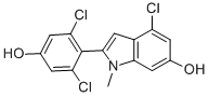 CAS 登录号：83364-02-7， 4-氯-2-(3,5-二氯-4-羟基苯基)-1-甲基吲哚-6-醇