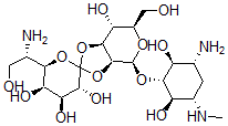 CAS#: 83378-70-5, (+)-5-O-[2-O,3-O-[6-Amino-1,6-Dideoxy-L-Glycero-D-Galacto-Heptopyranose-1-Ylidene]-b-D-Manno-Hexopyranosyl]-N'-Methyl-2-Deoxy-D-Streptamine