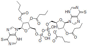 CAS 登录号：83385-96-0， P(1),P(2)-二(O(2'),O(3')-二丁酰-6-巯基嘌呤-9beta-呋喃核糖苷)-5'-焦磷酸酯