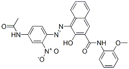 CAS 登录号：83399-79-5， 4-[[4-(乙酰氨基)-2-硝基苯基]偶氮]-3-羟基-N-(2-甲氧基苯基)萘-2-甲酰胺