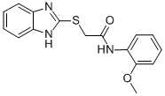 CAS 登录号：83408-88-2， 2-(1H-苯并咪唑-2-基硫代)-N-(2-甲氧基苯基)乙酰胺