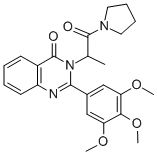 CAS 登录号：83409-10-3， 1-(1-氧代-2-(4-氧代-2-(3,4,5-三甲氧基苯基)-3(4H)-喹唑啉基)丙基)吡咯烷