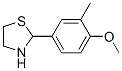 CAS 登录号：83522-14-9， 2-(4-甲氧基-3-甲基-苯基)噻唑烷