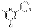 CAS 登录号：83551-42-2， 4-氯-6-甲基-2-(3-吡啶基)嘧啶