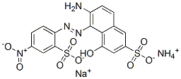 CAS 登录号：83721-57-7， 6-氨基-4-羟基-5-[(4-硝基-2-磺酸基苯基)偶氮]萘-2-磺酸铵钠