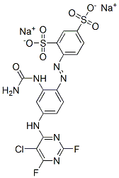 CAS 登录号：83763-54-6， 4-[[2-[(氨基羰基)氨基]-4-[(5-氯-2,6-二氟嘧啶-4-基)氨基]苯基]偶氮]苯-1,3-二磺酸钠