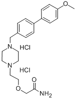 CAS 登录号：83881-43-0， 2-(2-(4-((4-甲氧基苯基)苯基甲基)-1-哌嗪基)乙氧基)乙酰胺二盐酸盐