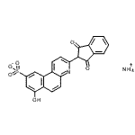 CAS 登录号：83929-61-7， 铵3-(1,3-二氧代-2,3-二氢-1H-茚-2-基)-7-羟基苯并[f]喹啉-9-磺酸酯
