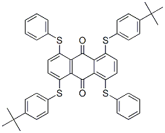 CAS 登录号：83929-65-1， 1,5-二[[4-(1,1-二甲基乙基)苯基]硫代]-4,8-二(苯基硫代)蒽醌