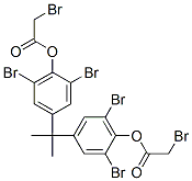 CAS 登录号：83929-73-1， (1-甲基乙亚基)二(2,6-二溴-4,1-亚苯基)溴乙酸酯