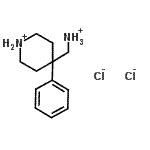 CAS 登录号：83949-39-7， 4-(铵基甲基)-4-苯基哌啶鎓二氯化物