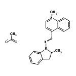 CAS#: 83968-98-3, 4-[[(2,3-Dihydro-2-Methyl-1H-Indol-1-Yl)Imino]Methyl]-1-Methylquinolinium Acetate