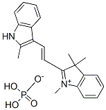 CAS 登录号：83969-07-7， 1,3,3-三甲基-2-(2-(2-甲基-1H-吲哚-3-基)乙烯基)-3H-吲哚鎓磷酸二氢盐