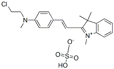 CAS 登录号：83969-10-2， 2-[2-[4-[(2-氯乙基)甲基氨基]苯基]乙烯基]-1,3,3-三甲基-3H-吲哚鎓硫酸氢盐
