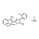 CAS 登录号：83969-22-6， 2-[1-(2-氯苯基)-5-甲基-4,5-二氢吡唑-3-基]-1,3,3-三甲基-吲哚-1-鎓硫酸盐