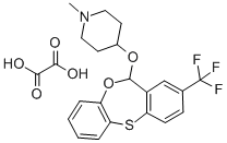 CAS 登录号：83986-20-3， 8-三氟甲基-6-(1-甲基-4-哌啶基)-6H-二苯并(B,E)-1,4-氧杂硫杂卓草酸氢盐