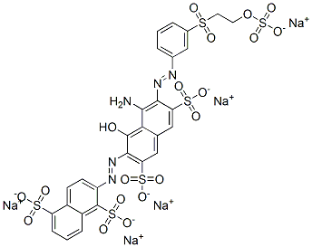 CAS 登录号：84000-68-0， 2-[[8-氨基-1-羟基-3,6-二磺酸基-7-[[3-[[2-(磺酸基氧基)乙基]磺酰基]苯基]偶氮]-2-萘基]偶氮]萘-1,5-二磺酸五钠