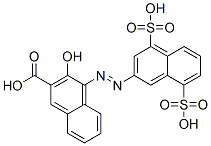 CAS 登录号：84030-35-3， 4-[2-(4,8-二磺基-2-萘基)偶氮]-3-羟基-2-萘羧酸