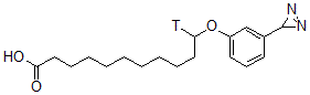 CAS 登录号：84061-77-8， 11-[3-(3H-二氮杂环丙烯-3-基)苯氧基]-11-氚十一烷酸