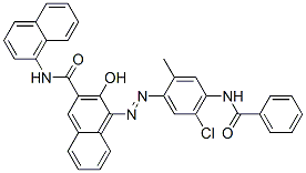 CAS 登录号：84100-89-0， 4-[[4-(苯甲酰基氨基)-5-氯-2-甲基苯基]偶氮]-3-羟基-N-1-萘基萘-2-甲酰胺