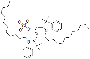 CAS 登录号：84109-08-0， 1,1'-双十二烷基-3,3,3',3'-四甲基吲哚菁高氯酸盐