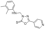 CAS#: 84249-78-5, 3-(((2,3-Dimethylphenyl)Amino)Methyl)-5 -(4-Pyridinyl)-1,3,4-Oxadiazole-2(3H)-Thione