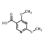 CAS#: 84332-06-9, 4-Methoxy-2-(methylsulfanyl)-5-pyrimidinecarboxylic acid