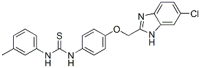 CAS 登录号：84502-14-7， 3-[4-[(5-氯-3H-苯并咪唑-2-基)甲氧基]苯基]-1-(3-甲基苯基)硫脲